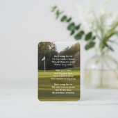 Carte De Visite Christian Memorial Photo Poem Golfer Golf Golf Gol (Debout devant)
