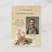 Carte De Visite Christian Memorial  Watercolor Seals Animals (Devant)