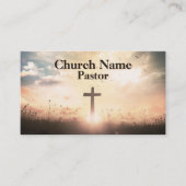 Carte De Visite Christian Sunrise Pasteur de l'Église de Croix (Devant)