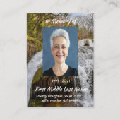 Carte De Visite Christian Waterfall Landscape Memorial Keepsake (Devant)