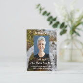 Carte De Visite Christian Waterfall Landscape Memorial Keepsake (Debout devant)