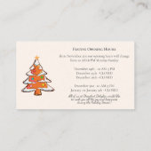 Carte De Visite Christmas Gingerbread Cookies Bakery Opening Hours (Dos)
