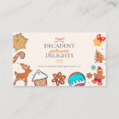 Carte De Visite Christmas Gingerbread Cookies Bakery Opening Hours (Devant)