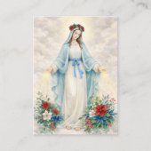 Carte De Visite Christmas Mother Mary  Catholic Funeral Memorial  (Devant)