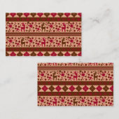 Carte De Visite Christmas Ornaments and Reindeers (Devant / Derrière)