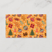 Carte De Visite Christmas Ornaments Orange (Dos)
