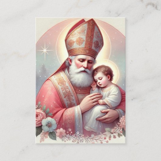 Carte De Visite Christmas St. Nicholas. Baby Jesus Feast Day (Devant)