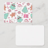 Carte De Visite Christmas Tree Snowman Christmas Party  I (Devant / Derrière)