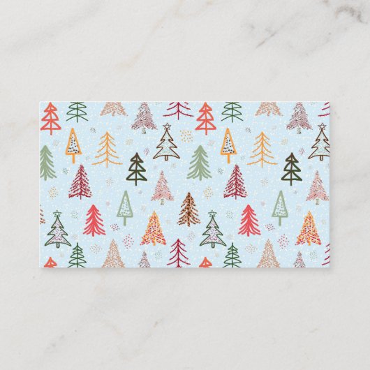 Carte De Visite Christmas Trees (Dos)