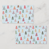 Carte De Visite Christmas Trees (Devant / Derrière)