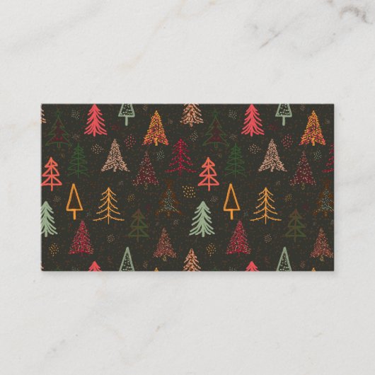 Carte De Visite Christmas Trees 4 (Devant)