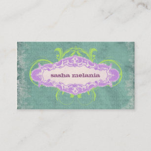 Carte De Visite CHROMATOGRAPHIE GAZEUSE   TurquoisePurpleLime de