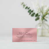 Carte De Visite Chrome rose de luxe de vrai agent immobilier (Debout devant)