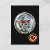CARTE DE VISITE CHROME SKULT NOIR ET ROUGE RUBY MONOGRAM (Dos)