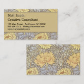 Carte De Visite Chrysanthème de William Morris (Devant / Derrière)