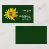 Carte De Visite Chrysanthème et vol stationnaire - Vert foncé (Devant / Derrière)