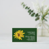 Carte De Visite Chrysanthème et vol stationnaire - Vert foncé (Debout devant)