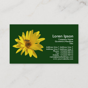 Carte De Visite Chrysanthème et vol stationnaire - Vert foncé