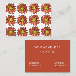 Carte De Visite Chrysanthème Fleur Florale Chrysanthème