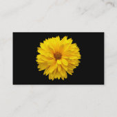 Carte De Visite Chrysanthème jaune - Noir (Dos)
