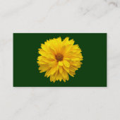 Carte De Visite Chrysanthème jaune - Vert foncé (Dos)