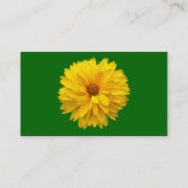 Carte De Visite Chrysanthème jaune - Vert herbe (Dos)