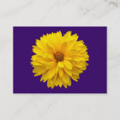 Carte De Visite Chrysanthème jaune - Violet foncé (Dos)