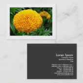 Carte De Visite Chrysanthème orange (Devant / Derrière)