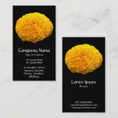 Carte De Visite Chrysanthème orange - Noir (Devant / Derrière)