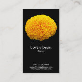 Carte De Visite Chrysanthème orange - Noir (Dos)