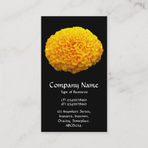 Carte De Visite Chrysanthème orange - Noir