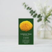 Carte De Visite Chrysanthème orange - Vert foncé (Debout devant)