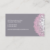 Carte De Visite Chrysanthème rose (Dos)
