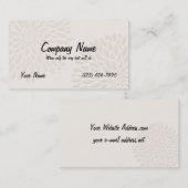 Carte De Visite Chrysanthèmes crèmes (Devant / Derrière)