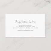 Carte De Visite Chrysanthèmes d'aquarelle pourpre (Dos)