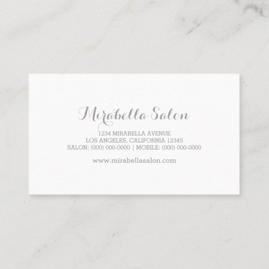 Carte De Visite Chrysanthèmes turquoise (Dos)