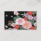 Carte De Visite Chrysanthemum & Sakura Art japonais (Dos)