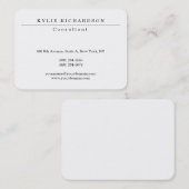 Carte De Visite Chubby Classic Blanc Professionnel Créateur (Devant / Derrière)