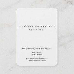 Carte De Visite Chubby Design Classique Blanc Création Professionn