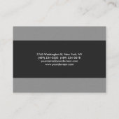 Carte De Visite Chubby Gris Gris Gris Gris Élégant Moderne Minimal (Dos)