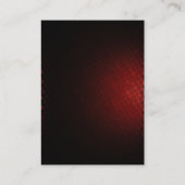 Carte De Visite Chubby moderne rouge noir monogramme professionnel (Dos)