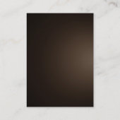 Carte De Visite Chubby moderne sépia brun monogramme professionnel (Dos)