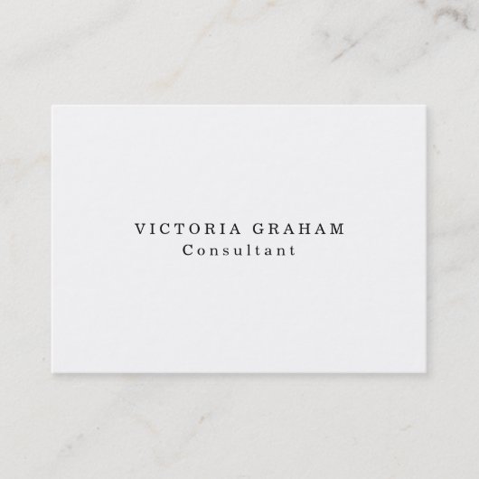 Carte De Visite Chubby Plain tendance White Professional Creative (Devant)