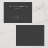 Carte De Visite Chubby Professional Grey Plain tendance (Devant / Derrière)