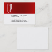 Carte De Visite Chubby Rouge Blanc Professionnel (Devant / Derrière)