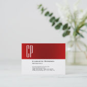 Carte De Visite Chubby Rouge Blanc Professionnel (Debout devant)