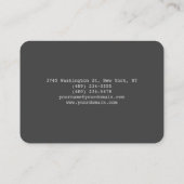 Carte De Visite Chubby Script élégant Arrière - plan gris tendance (Dos)