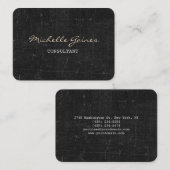 Carte De Visite Chubby Script élégant Tendance Gris Mur Brick (Devant / Derrière)