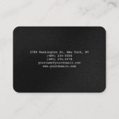 Carte De Visite Chubby Script élégant tendance Professional Grey R (Dos)