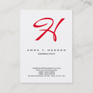 Carte De Visite Chubby Stylish Professional Monogram Consultant